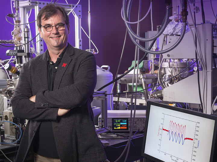Christian Binek in his lab. 